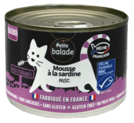 Mousse à la sardine MSC petite balade petfood chat