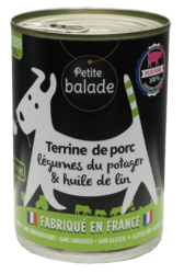 Terrine porc et gesiers légumes du potager petite balade petfood chien