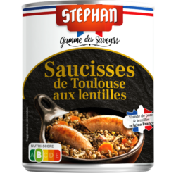 Stéphan gamme saveurs saucisse de toulouse aux lentilles 840g