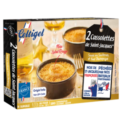 2 Cassolettes de Saint-Jacques sauce au Sauternes et fine Champagne