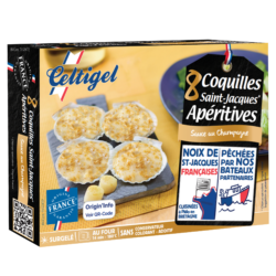 8 Coquilles Saint-Jacques Apéritives Sauce au Champagne