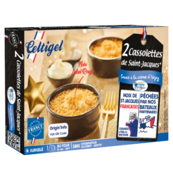 2 Cassolettes de Saint-Jacques Sauce à la Crème d'Isigny